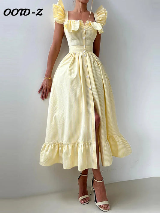 Sunset Stripes & Seaside Silhouettes Dress
