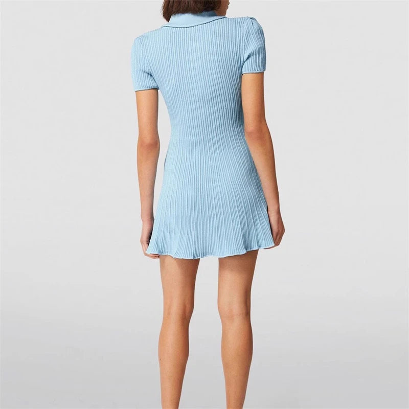 Women's Polo Pop Knit Dress