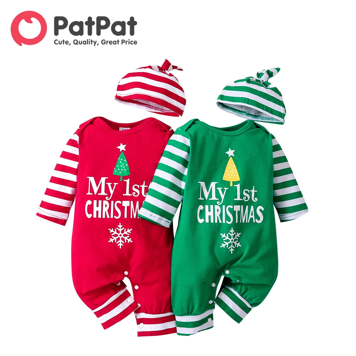 PatPat Christmas Costume Newborn Baby Jumpsuit