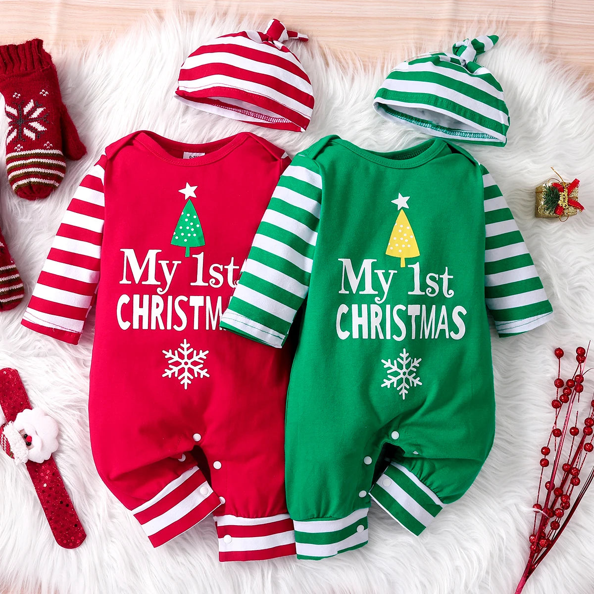 PatPat Christmas Costume Newborn Baby Jumpsuit