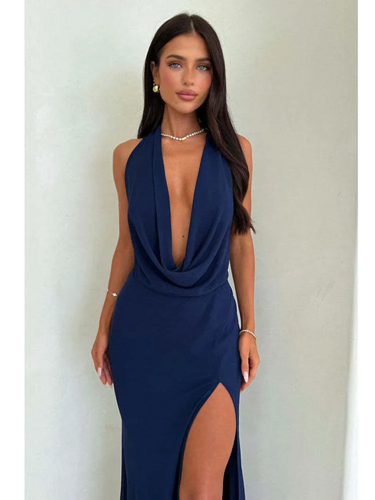 Riviera Sunset Siren Slit Maxi Dress