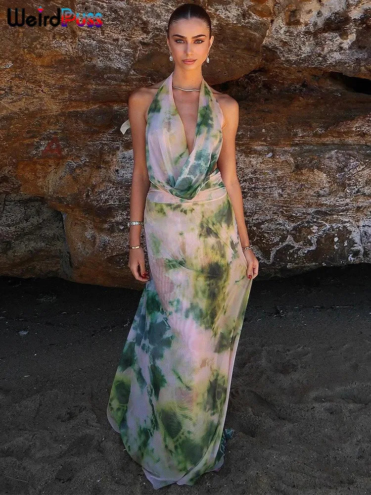 Boho Bliss Tie-Dye Mesh 2-Piece Set