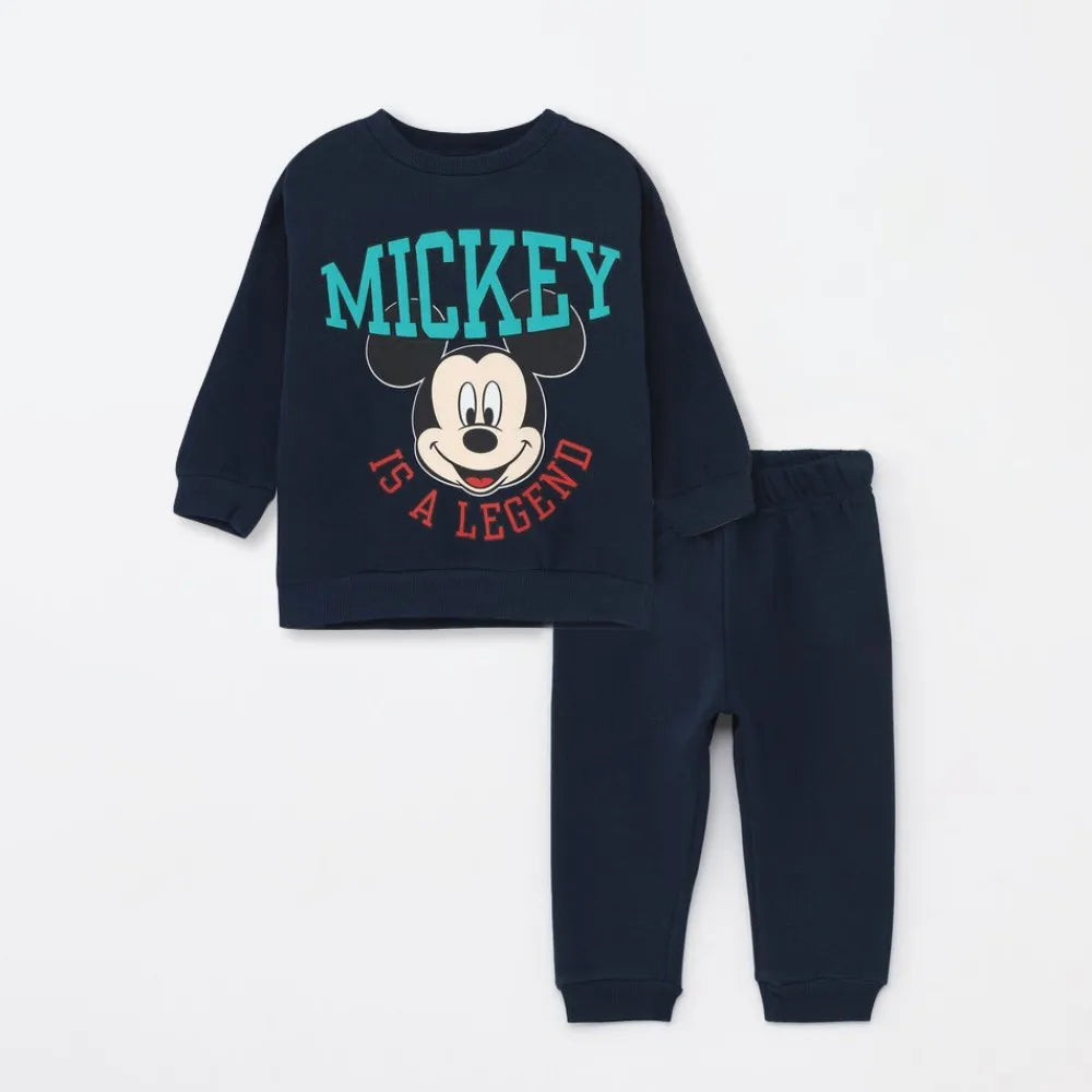 2Pcs Baby Boy Clothes Set Mickey Long Sleeve Kids Sweatshirts + Pants Spring Autumn Toddler Baby Girl Tracksuit Clothing