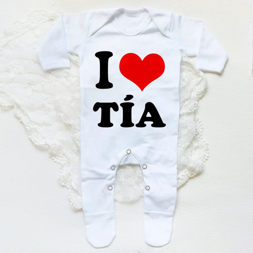 I Love "Family Members Labels" Romper Suit