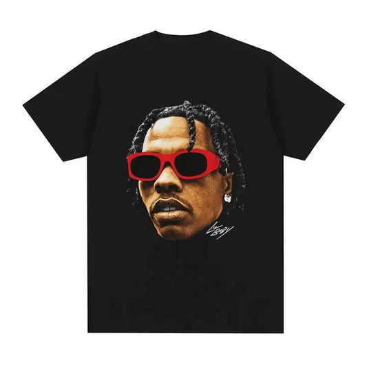 Hip Hop Rapper Lil Baby Graphic T Shirt Men's Vintage Oversized  Short Sleeve Streetwear Casual