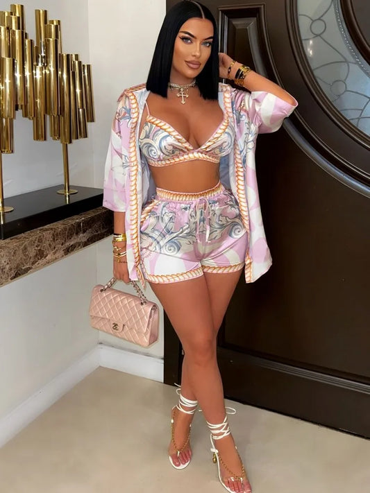 Sunkissed Stripe Breezy Luxe 3-Piece Co-ord