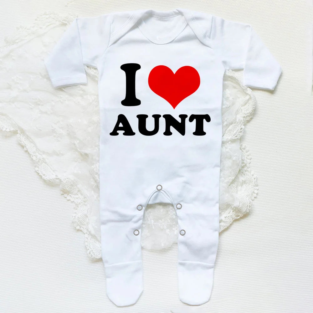 I Love "Family Members Labels" Romper Suit