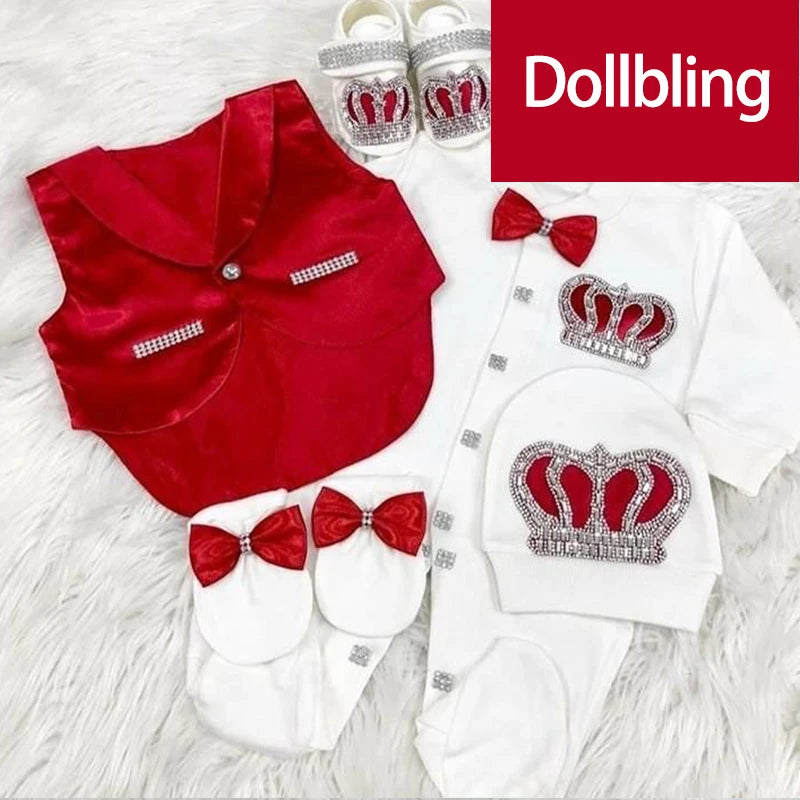 Newborn Baby Boy Outfits Blazer Vest Kids Clothing Cotton Infant Products Body Suit Shirt Pants Mittens Receiving Blanket