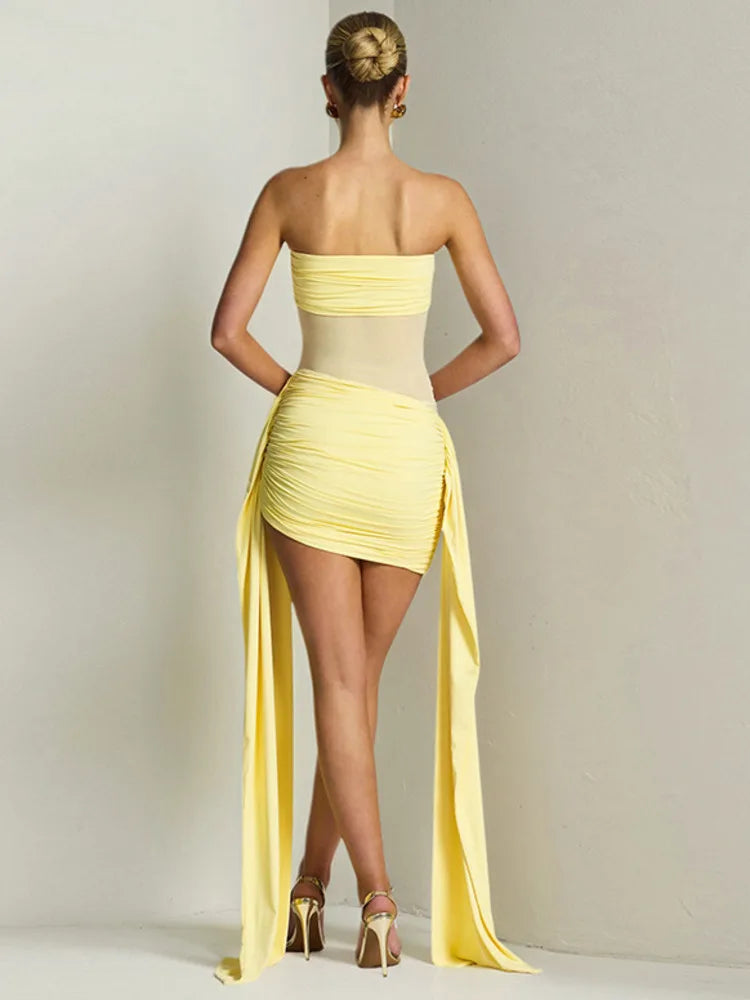 Starlight Off-Shoulder Strapless Mini Dress