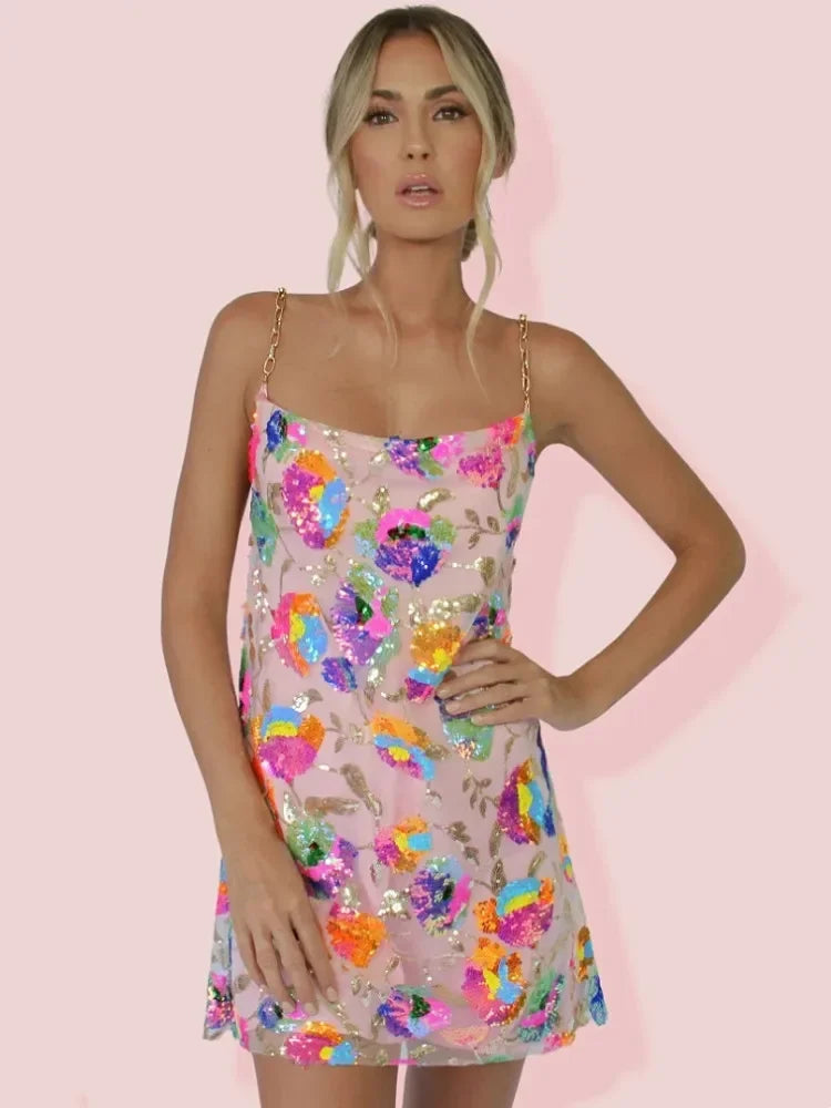 Glimmer Muse Sequin Daze Mini Dress