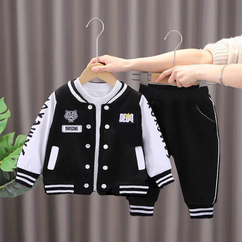 Boys & Girls Casual Sports Suit Coat Pant 2Pcs Spring Autumn Thin Baby Tracksuit Outfits
