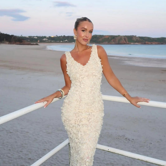 Blossom Luxe 3D Floral Maxi Dress
