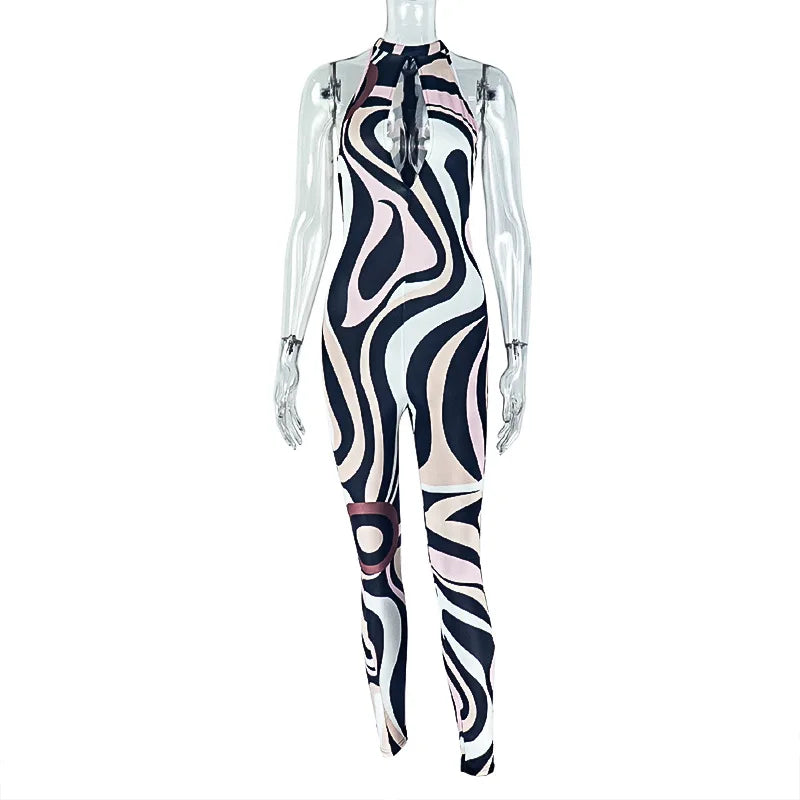 Wild Streak Off-Shoulder Zebra Jumpsuit