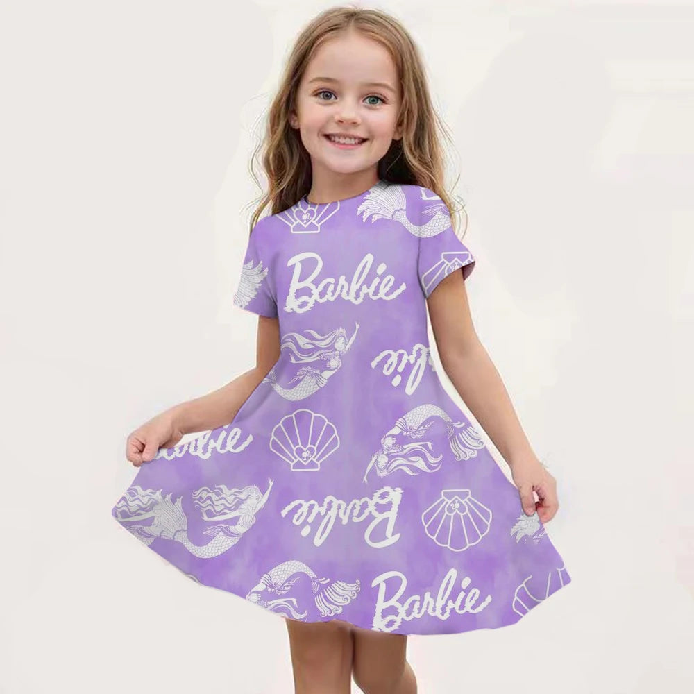 Barbie I Am Kenough Princess Dress Girls Women Short Sleeve