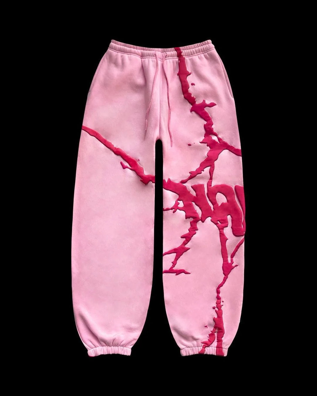 2024 European and American Cross border Autumn and Winter New Vintage Foam Printed Hoodie Thickened Loose Men's Set in Stock