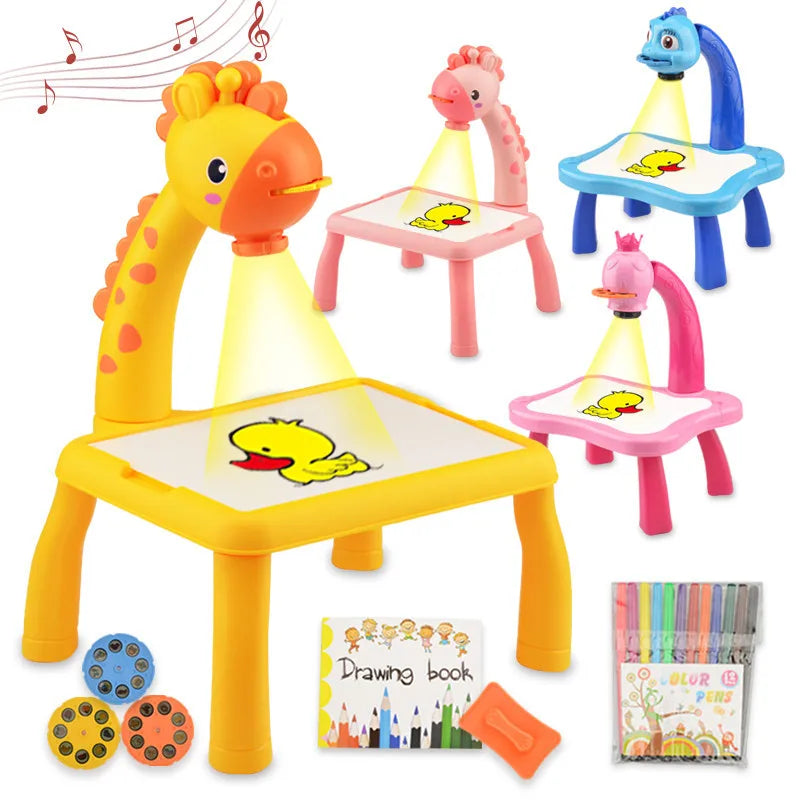 Children Led Projector Art Drawing Table Toys