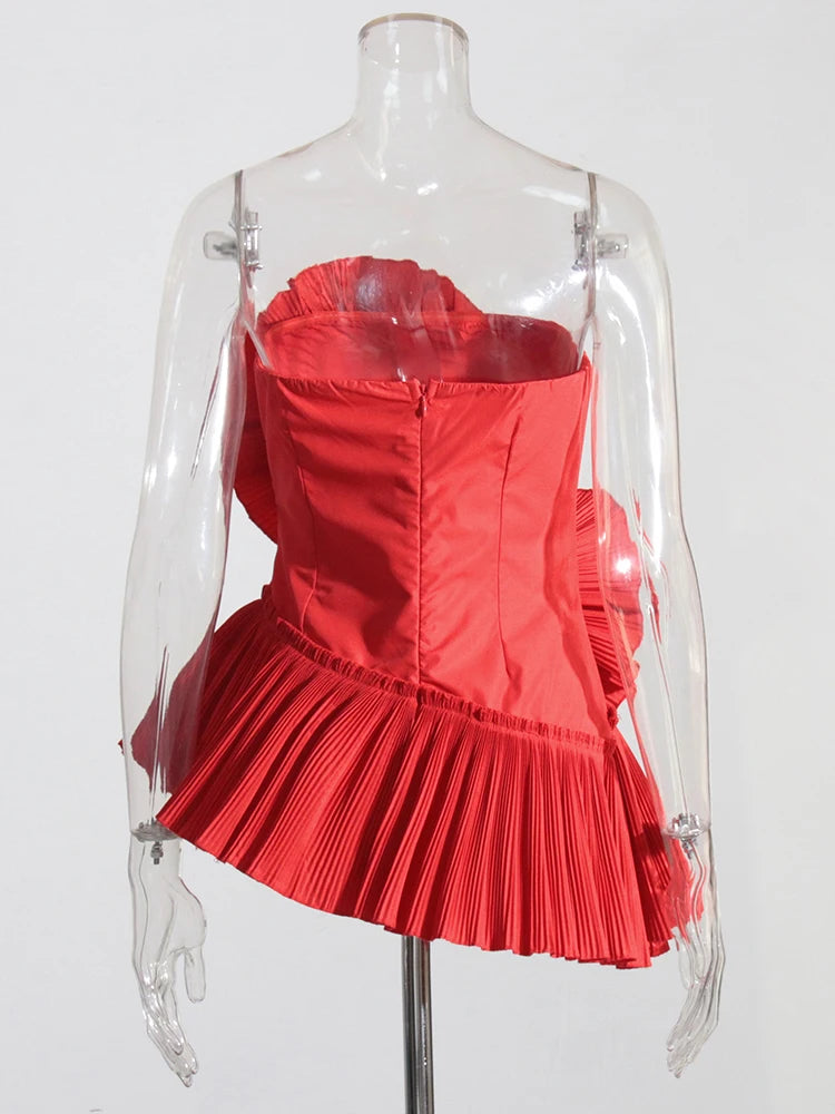 Flora Luxe Pleated Bandeau Top