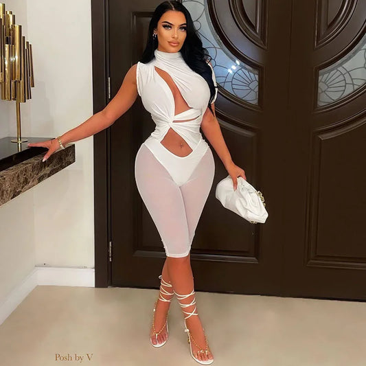 Sexy Mesh Afterparty Aura Romper