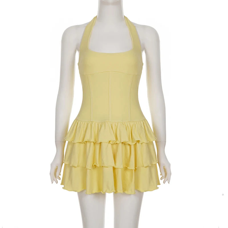 Sunlight Trendy Breeze Halter Mini Dress