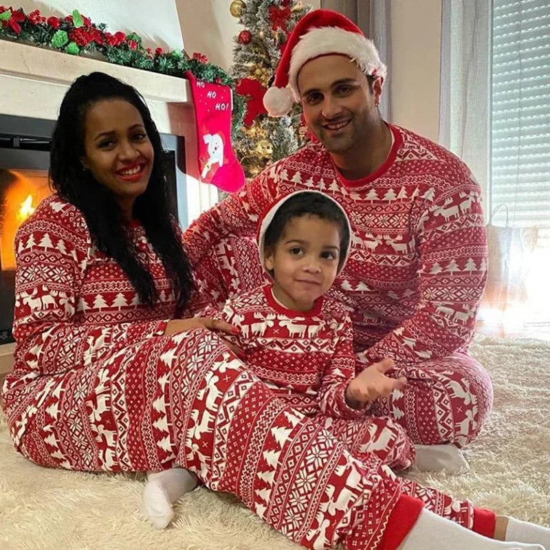 Mommy and Me Clothes 2024 New Christmas Pajamas Set for Family Soft Cute Sleepwear