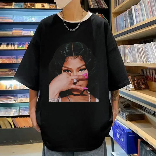 Hot Rapper Nicki Minaj Graphic T Shirts Men Women Hip Hop Vintage Short Sleeve T-shirt Summer Street Fashion Oversized T-shirts