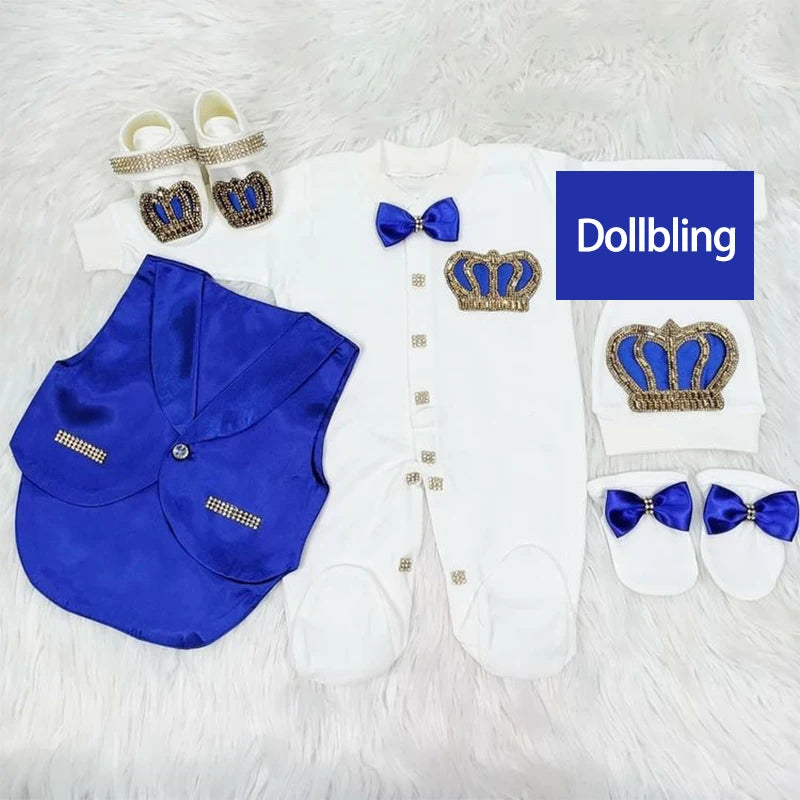 Newborn Baby Boy Outfits Blazer Vest Kids Clothing Cotton Infant Products Body Suit Shirt Pants Mittens Receiving Blanket