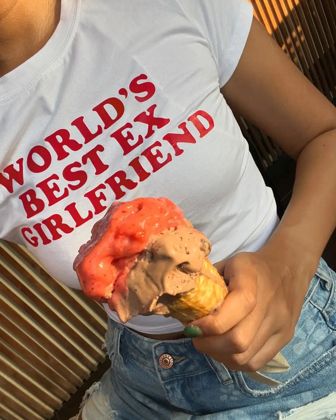 World’s Best Ex Girlfriend Crop Top Tee Women's Graphic T-Shirt