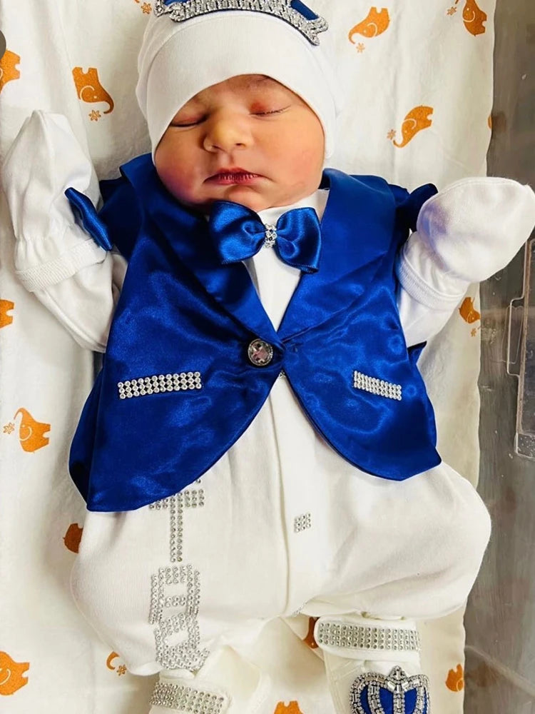 Newborn Baby Boy Outfits Blazer Vest Kids Clothing Cotton Infant Products Body Suit Shirt Pants Mittens Receiving Blanket