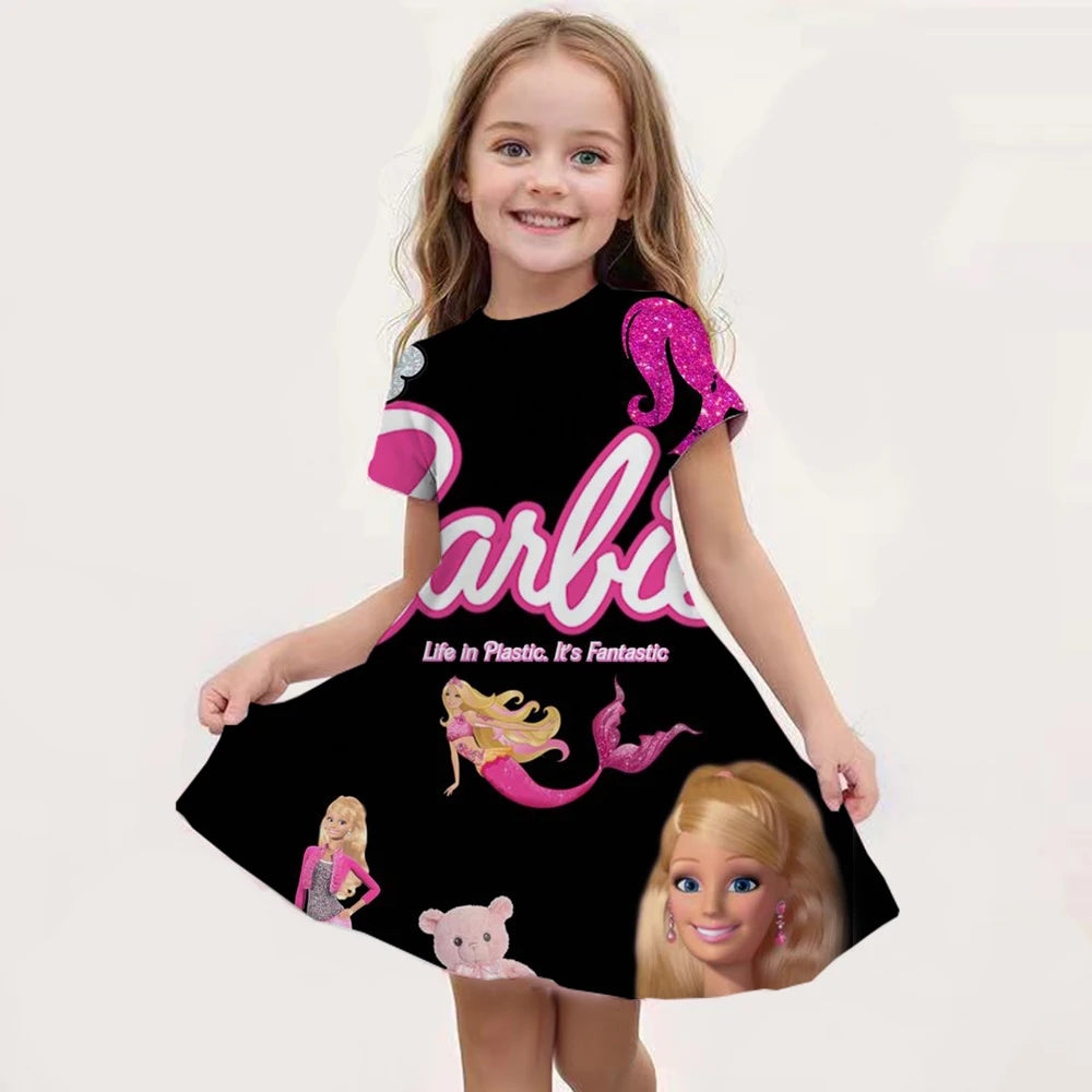 Barbie I Am Kenough Princess Dress Girls Women Short Sleeve