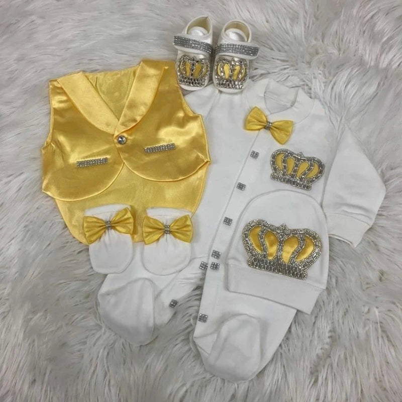 Newborn Baby Boy Outfits Blazer Vest Kids Clothing Cotton Infant Products Body Suit Shirt Pants Mittens Receiving Blanket