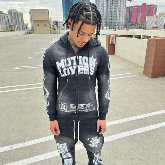 Unisex Hoodie Sweatshirt Punk Retro Aesthetic Jacket Top Women's Hooded Coat Y2K Clothing