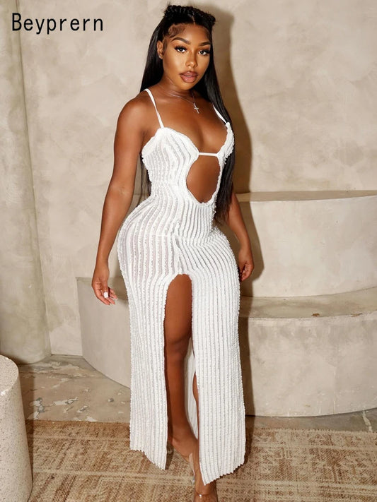 Coastal Glow Sheer Elegance Dress