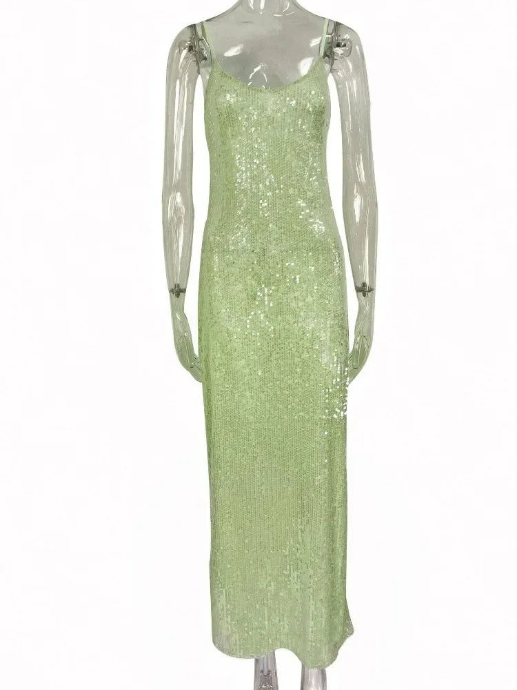 Shimmer Escape Sequin Long Dress