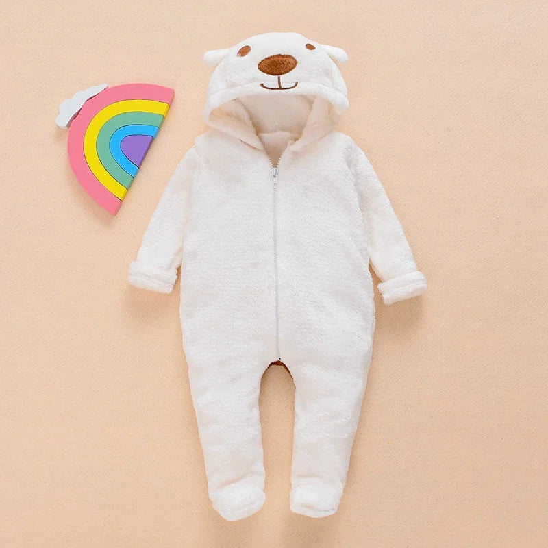 Newborns Bear Hooded Romper