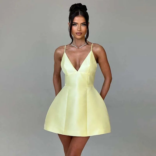Glow Allure Wrap A-Line Mini Dress