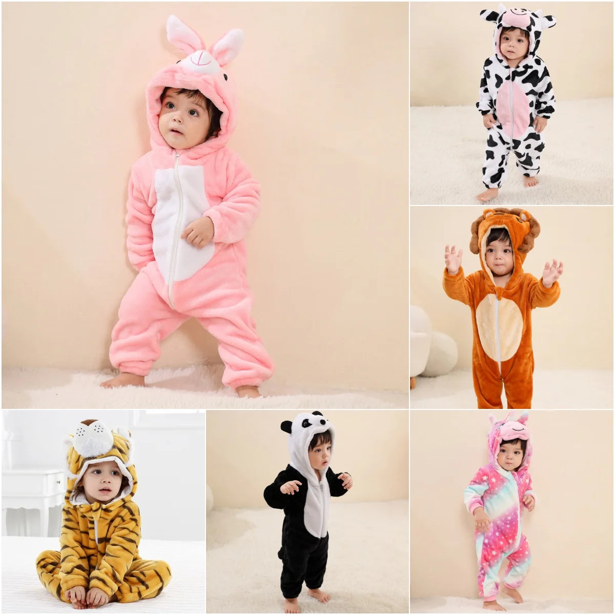 Baby Rabbit Unicorn Cow Cartoon Romper