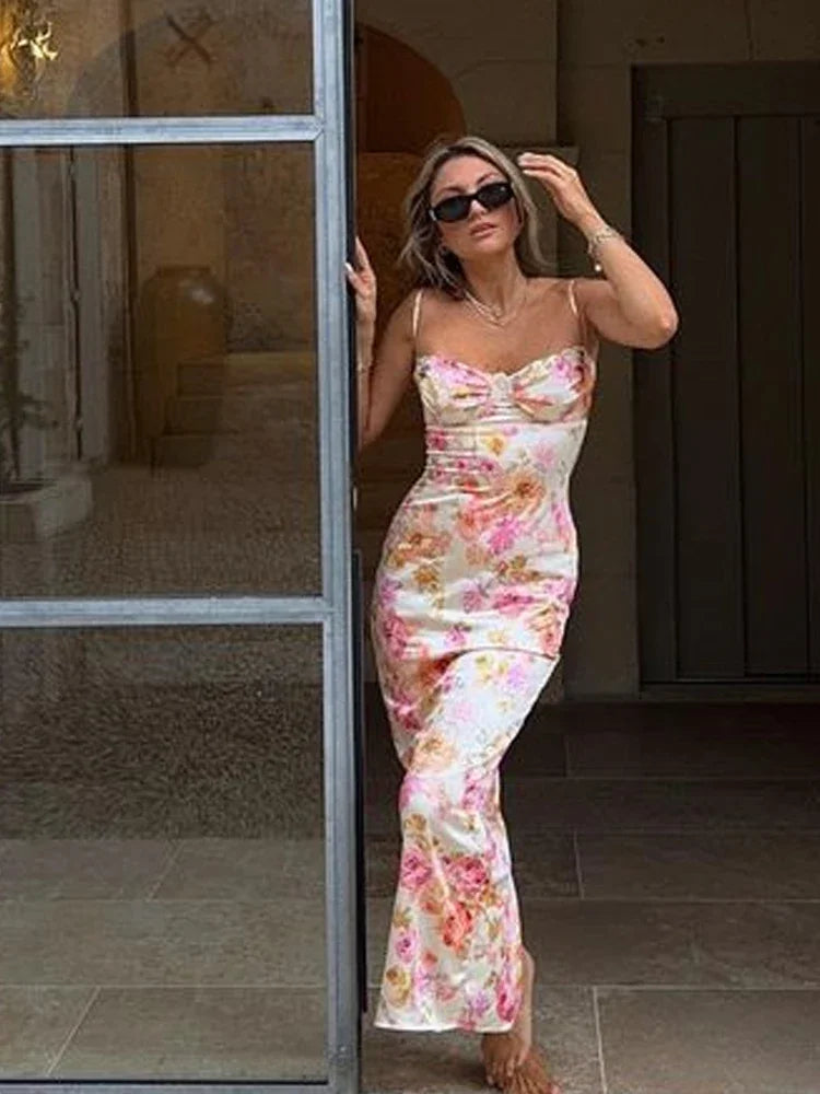 Floral Elegant Maxi Bodycon  Dress