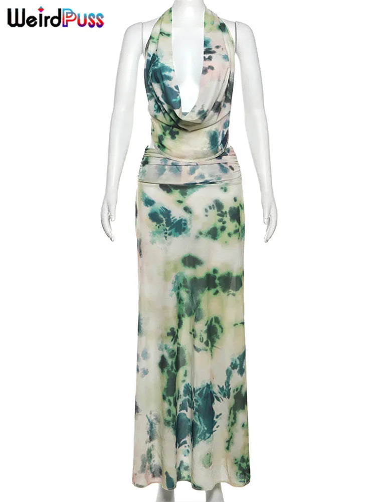 Boho Bliss Tie-Dye Mesh 2-Piece Set