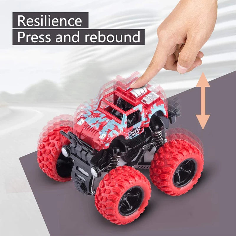 Pull Back Toy Car Inertial Rotation Car Four-wheel Drive Off