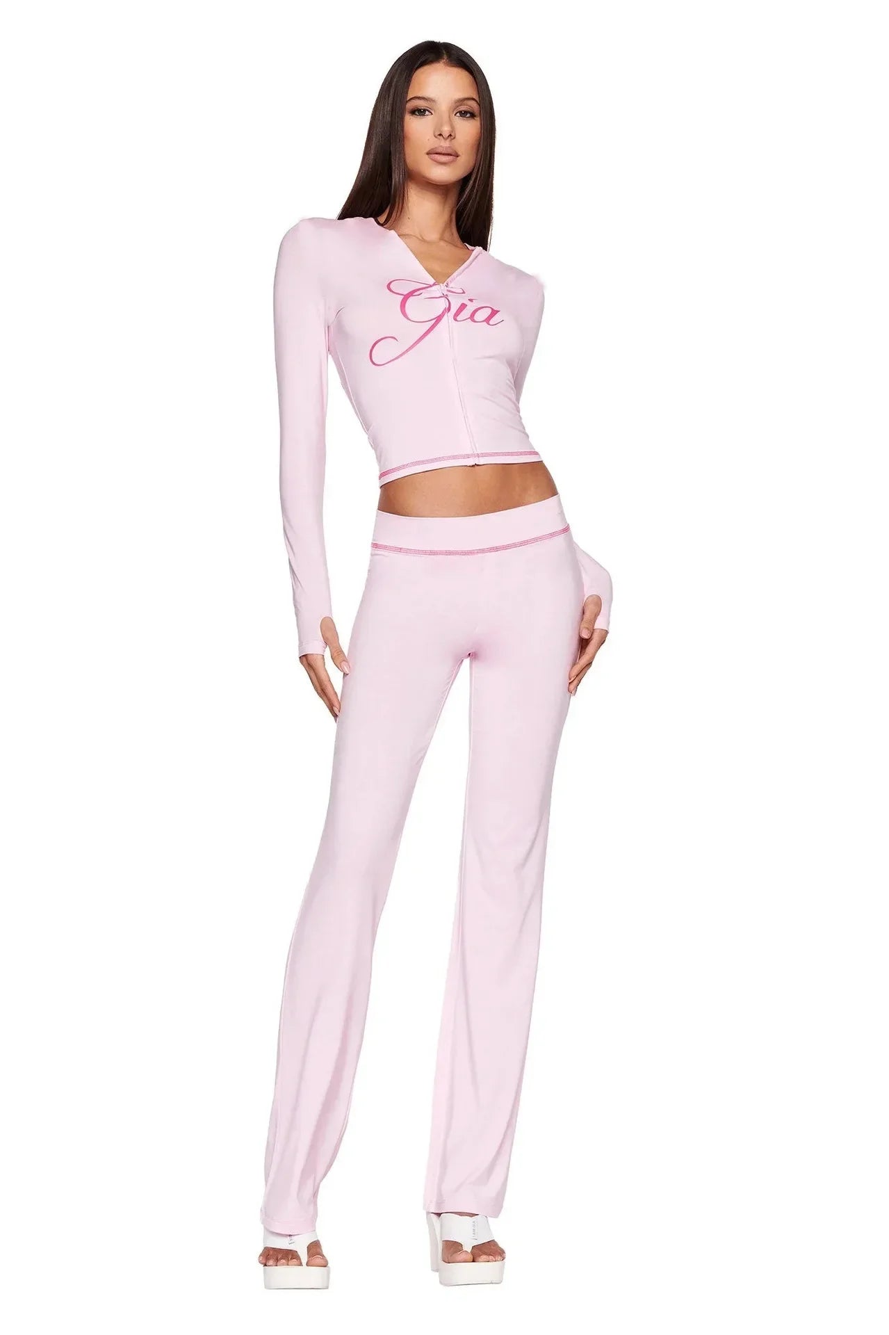 Gia Luxe Printed Tracksuit Set