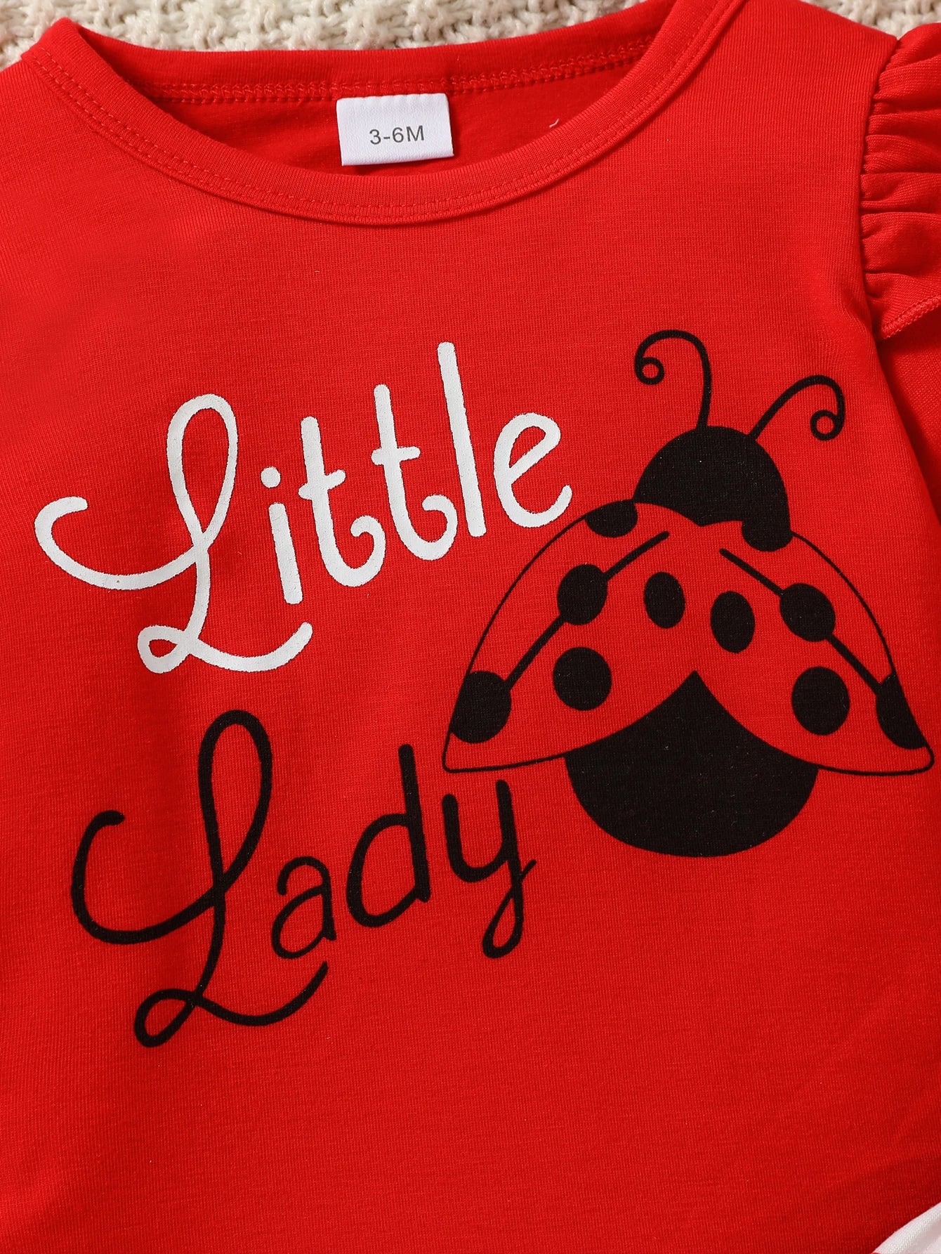 Baby Girl Fashion Clothes Infant Long Sleeve Cartoon Ladybird Bodysuit +Pant Set+Headband 3PCS