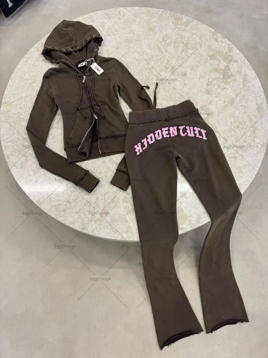 Urban Luxe Embroidered Tracksuit Set