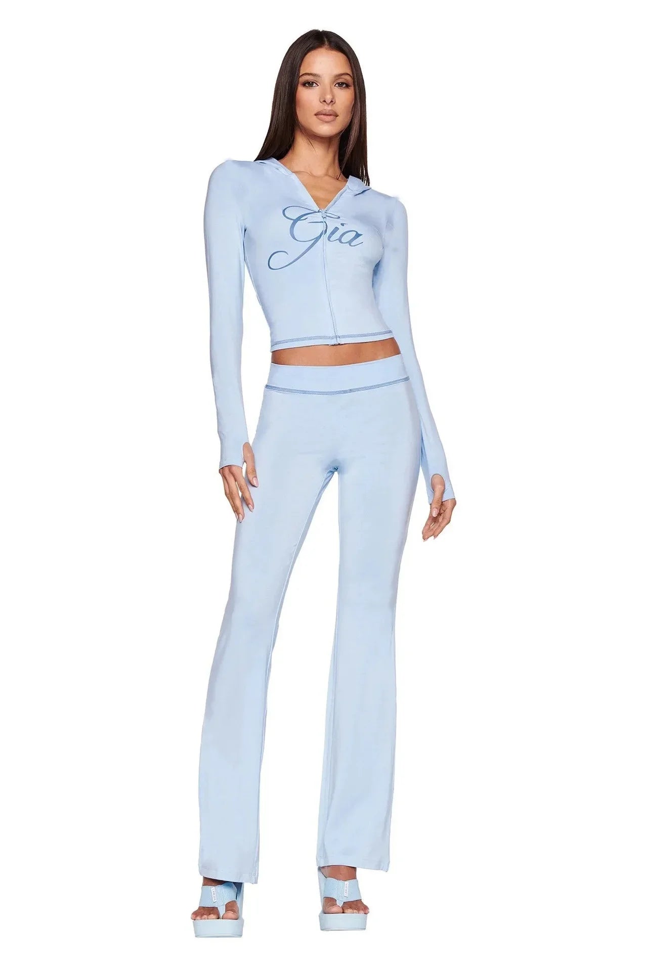 Gia Luxe Printed Tracksuit Set