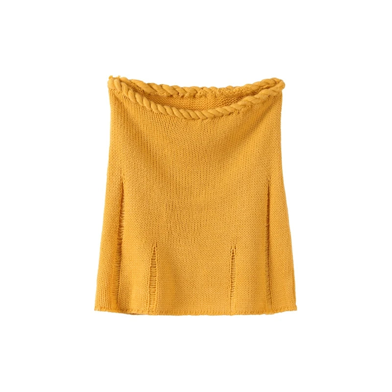 Golden Hour Glow Twist Bikini Top & Hip Hug Mini Skirt Co-Ord