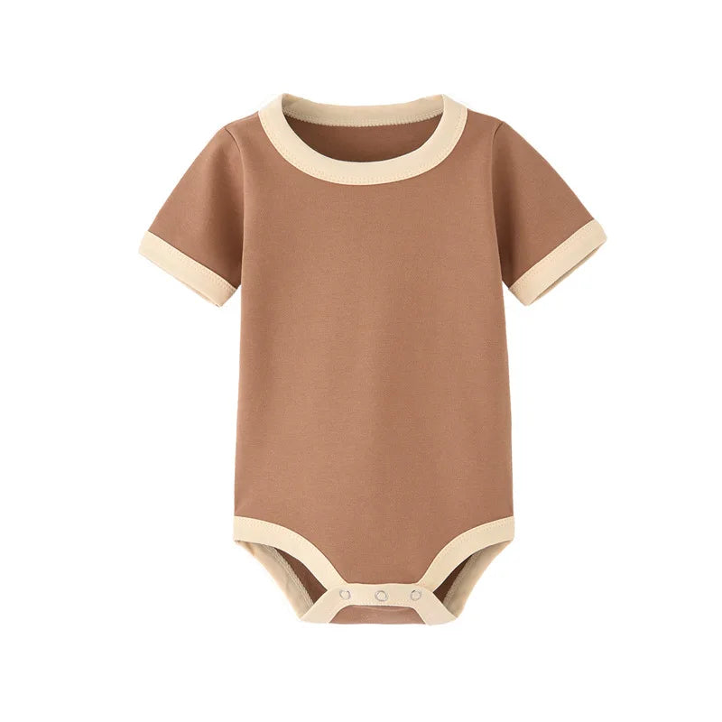 Baby Organic Cotton Summer Rompers Short Sleeve Soft Skin-friendly Romper