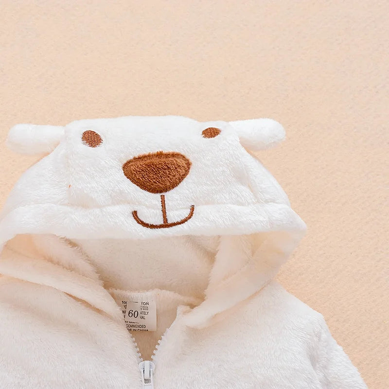 Newborns Bear Hooded Romper