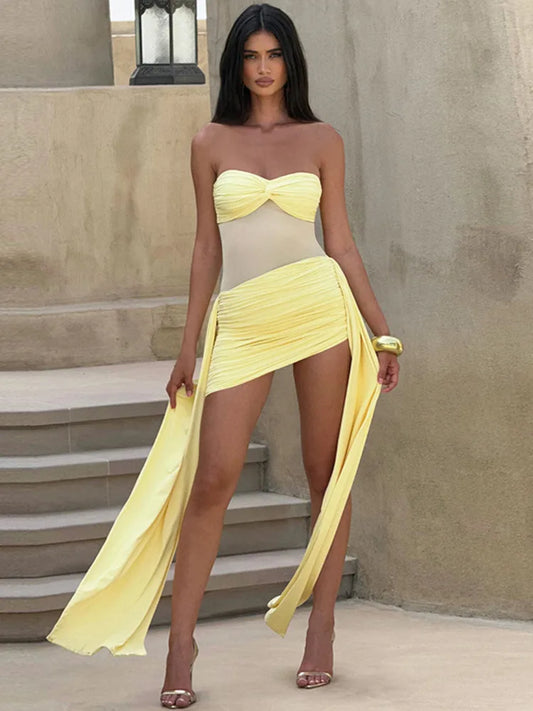 Starlight Off-Shoulder Strapless Mini Dress