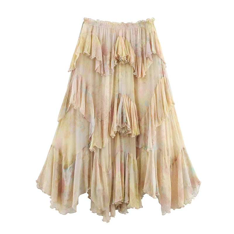 Golden Glow Strapless Hollow-Out Dress