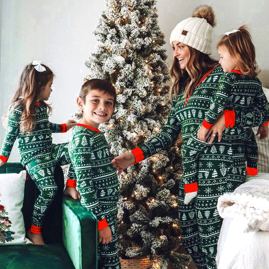 Christmas Family Matching Pajamas Set Mother Father Kids Clothes Family Outfit