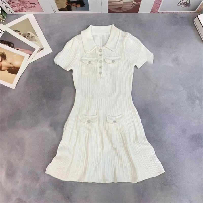 Women's Polo Pop Knit Dress